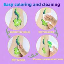 Face & Body Painting Kit, Includes 1 Brush, 12 Removable Square Grids, Water-Soluble Painting Set, Suitable For Roleplay, Halloween, Cosplay Parties, Art Parties, Stage Makeup, Carnival - Multicolor - View 9