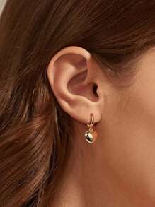1 par de pendientes de acero de titanio con diseño de flor hueca de moda para mujeres, regalo sorpresa para esposa/novia en su cumpleaños