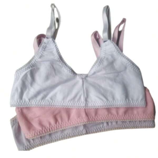 Kit 5 unidades Top Menina Moça Sutiã Soutien Sem Bojo Com Colchete