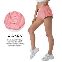 Women's 2.5" Low-Rise Running Shorts - Built-In Liner, Lightweight & Quick Dry With Mesh Pocket - Pink - View 7