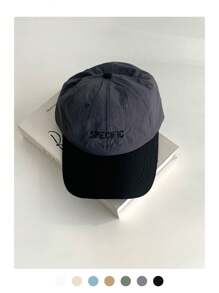 1pc Unisex Minimalist Patchwork Letter Embroidered Baseball Cap, Casual, Versatile Seasonal Snapback Hat