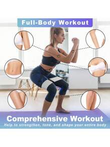 3pcs Anti-Slip Fabric Resistance Band, Suitable For Exercise. The Circular Exercise Band Is Suitable For Legs, Buttocks And Gluteal Muscles. The Stretching Exercise Band For Both Men And Women. The Hip Elastic Band Is Suitable For Home Gym Fitness, Yoga And Pilates