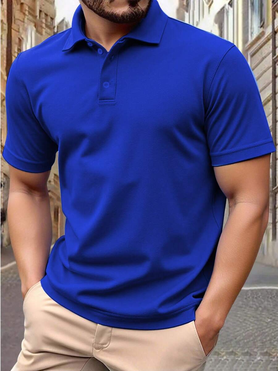 Polo Open para Caballero – Corte Recto | Alta Durabilidad y Confort - Azul - Ver 1