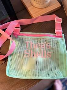 Personalized Kids Beach Bag, Seashell Bag, Toddler Beach Tote, Summer Pool Bag, Kids Travel Bag, Beach Bucket Bag