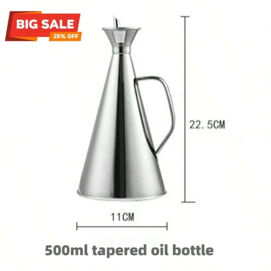 500ml防滴漏不锈钢漏斗油壶大容量家用厨房油醋瓶 - 500ML - 查看 1