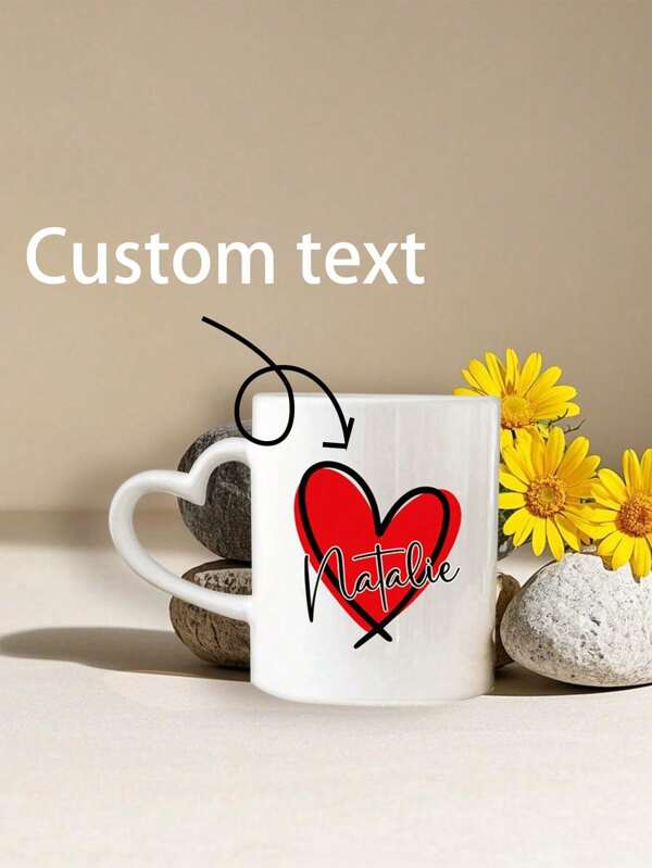 1 pieza Taza personalizada de amor y personalidad, taza personalizada con nombre, regalo del Día de San Valentín, regalo de pareja, regalo de aniversario, regalo de taza personalizada con nombre, elegante, colorida, linda, sencilla, kawaii, regalo personalizado único
