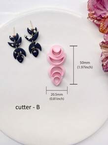 1/4 piezas Cortadores de arcilla polimérica con diseño bohemio de verano, cortador de arcilla con forma de luna para hacer aretes, herramienta para hacer pendientes de arcilla polimérica, kit de joyería de arcilla, moldes para aretes de arcilla, fabricado con PLA, regalo de aretes DIY