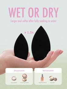 3pcs Reusable Dry/Wet Makeup Sponge Set, Soft Cosmetic Makeup Blender Applicator For Powder, Liquid, Setting Makeup, Suitable For Both Men And Women, Portable Daily/Travel Essentials,Makeup,Cheap,Room Decor,Vanity,Travel,Bedroom,Makeup Accessories,Puff,Makeup Blender,Powder Puff,Makeup Sponge,Cheap,Stocking Stuffers,Makeup,Makeup Tools,Cheap Stuff,Gifts,Gifts For Women,Christmas Gifts - Black - View 8