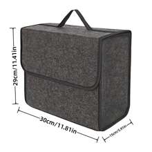 1 pieza Caja de almacenamiento de equipaje para coche de color negro, accesorios para coche. Caja de almacenamiento plegable de fieltro portátil para coche, caja de almacenamiento de herramientas para coche, opciones de múltiples tamaños