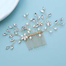 Peigne à cheveux populaire avec perles et strass, accessoire de coiffure pour mariage, robe de mariée, cérémonie