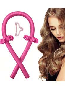 4pcs/Set Heatless Curling Rod Headband, Heatless Hair Curler No Heat Hair Curlers To Sleep In Curl Ribbon With Scrunchies Hair Clips Overnight Hair Curlers Hair Roller For Women Long Hair Styling Tools (Hot Pink) Christmas Gifts Thanksgivng Teacher Fall Winter Hair Accessories Hair Styling Tools For Barber Salon Beauty Travel Essential Hair Products,Hair Cares,Hair Accessories - Rose Red #1 - View 21