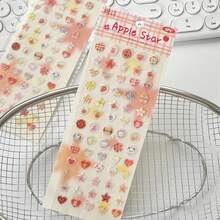 8 件可爱宠物 3D 水晶贴纸，可爱猫、狗、兔子等动物贴纸，天气、植物、迷你零食卡通贴纸，适用于剪贴簿、手机壳装饰、笔记本文具