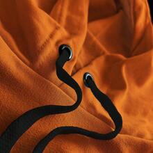 Unisex Everyday  Sweatshirt With Salvatore Print - Orange - View 3