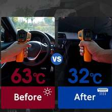 Socira Gorgeous Eyelash Car Windshield Sun Shade Umbrella Foldable Sunshade For Front Window Auto Windshield Sunshade Protect From Sun Rays Heat 57'' X 30'' Fits Most Cars Trucks &Amp; Suvs - 57X31 Inch - View 6