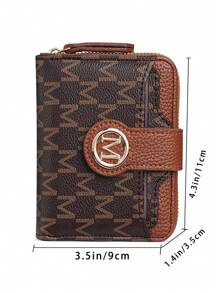 New Retro Lychee Pattern Letter Design Wallet Multi-Card Slots Short Wallet Small Women Purse Thicken Korean Fashion Compact Vintage Coin Pouch For Women Wallet Purse Wallet Small Wallet Cute Wallet Mini Wallet