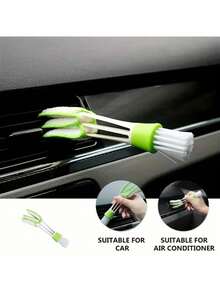 1 Stück Multifunktions Doppelkopf Reinigungsbürste, abnehmbar für Autoklimaanlagen Lüftungsschlitze, Tastaturen, Jalousien, Staubentfernung