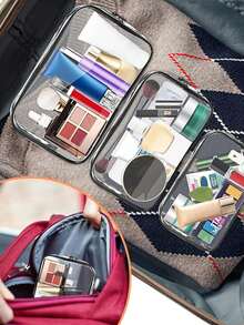 新款 Ouchie 收纳包 - 迷你化妆包、透明洗漱包、医疗包、旅行必备品、拉链便携式旅行洗漱包、沙滩透明 PVC 洗漱包、防水收纳包、透明收纳包、数据线和 USB 收纳包，可存放药品、医疗包等。 - 彩色 - 查看 9