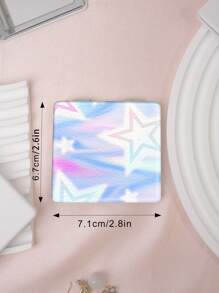 Specchio da toeletta pieghevole con stampa a cuore del millennio, leggero, ultra sottile, specchio portatile in pelle PU, adatto per molteplici occasioni e per tutti, design pieghevole quadrato, facile da trasportare, trucco, economico, decorazione per la stanza, toeletta, viaggio, camera da letto, accessori per il trucco, specchio, specchio da toeletta, mini specchio, specchio compatto, specchio piccolo, specchio a mano