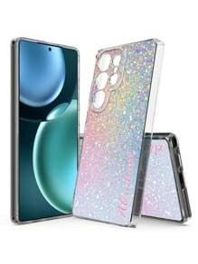 1 pieza Funda de teléfono personalizada con patrón de ladrillo agrietado con brillo, disponible en múltiples colores, a prueba de golpes, protector de lente de cobertura total transparente, adecuado para Samsung S25/S25 Ultra/S25 Plus/A16/GG9/9RPO/9A/9PRO XL y otros modelos de teléfono, moda, colorido, retro, lindo, minimalista, divertido, personalizado, único, regalo ideal para él, regalo ideal para ella, novio, novia, familia, amigos, abuelos, parejas, aniversario, cumpleaños