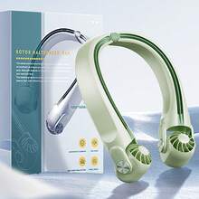 便携式颈挂风扇，强劲风力，风速可调，超静音，无叶设计，均匀送风，快速充电，超长续航，夏季清凉好伴侣 - 彩色 - 查看 13