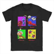 Eat Sleep Pikmin Repeat T Shirt Clothes Leisure Short Sleeve Round Neck Tees Printing T-Shirt Camisetas - Đen 23 - Xem 1