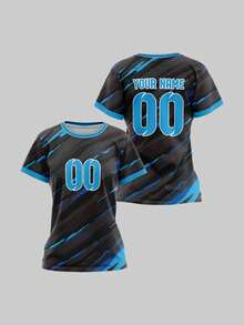 2025 Customized Sports Jersey, Summer New Casual Outdoor Training Sports Single Piece Short Sleeve Shirt For Women, Sports Team/Club Training Gym Shirt With Front & Back Personalized Name & Number, Breathable Quick-Dry Fabric For Daily Casual, Party, White Undershirt Comfortable Fit - Multicolor - View 7