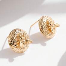 1 Pair Fashion Oval Drip Oil Bee Inlaid Design Women Copper Alloy Daily Party Gift Earrings