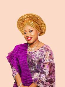 尼日利亚头带婚礼派对头饰优雅非洲头带头巾成品女士自动发带女式头巾 - 亮片疊層 - 查看 19