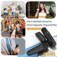 KZ DS-K1 Karaoke Companion Wireless Microphone Bluetooth 5.3 Wireless Moving-Coil Microphones KTV DSP Mixer System 3.5MM AUX Type-C Amplifier Host HIFI Stereo Surround For Wired Speaker/Car Kit/PC/TV/Projector/Phone