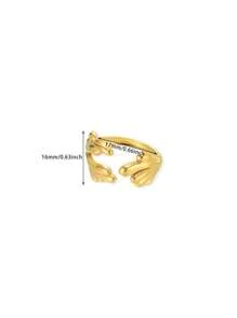 Waterproof Ring For Women Gold Color Stainless Steel Opening Rings Geometric Shell Flower Cute Ring Jewelry Daily Dainty Gift