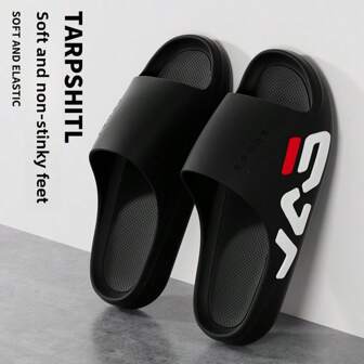 Men's Outdoor Sports Basketball Slippers, Thick Soft Comfortable Casual Wear, Fashion Slide Sandals, Non-Slip, Indoor/Bathroom One-Strap Slipper