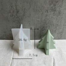 圣诞树硅胶模具，适用于 DIY 手工蜡烛模具、圣诞装饰、家居装饰工艺品