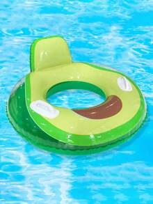 1个牛油果形充气游泳圈，带手柄，便携式成人腋下游泳圈