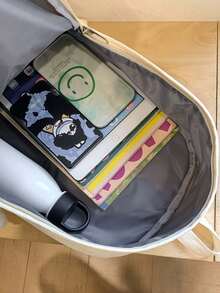 1 件定制姓名印花灯芯绒背包 - 大号轻便耐用涤纶背包，拉链开合，时尚纯黑色，适合户外、旅行、工作和日常使用