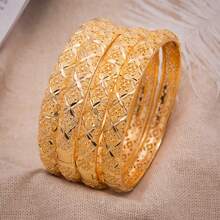 1pc Women's Fashion Open Bangle Bracelet, Luxury Middle Eastern Stylish Jewelry, European & American Beautiful Bride Accessories