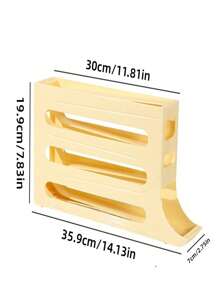 4-Tier Sliding Egg Storage Box, Refrigerator Side Door Egg Carton, Automatic Rotating Egg Holder, Household Kitchen Organizer (Holds Up To 30 Eggs)