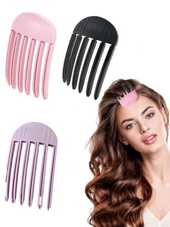 2pcs Hair Volume Clip For Fluffy Bangs, Easy High Crown Volume Tool For Women, No Crease Hair Root Lifting Clips For A Natural Puffy Slouchy And Seamless Hairstyle, Hair Styling, Hair Stuff ,Hair Accessories, Hair Styling Kit, Hair Tool Kit, Hairstyling Set ,Hair Styling Tools