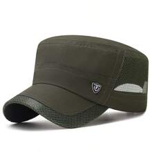 Herren schnell trocknende Mesh Flachkappenmütze, leichte atmungsaktive Sonnenschutzkappe, Unisex Outdoor Baseballkappe für Frühling und Sommer