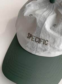 1pc Unisex Minimalist Patchwork Letter Embroidered Baseball Cap, Casual, Versatile Seasonal Snapback Hat