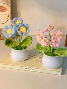1 cái Hoa móc dễ thương nhỏ trong chậu, Hoa móc đan chậu cây, Cây trồng trong chậu móc, Hoa hướng dương nhân tạo, Chậu hoa hướng dương móc, Hoa hướng dương móc mini trong chậu, Trang trí chậu hoa, Hoa nhân tạo dệt tay hoàn thiện Trang trí chậu hoa hướng dương vĩnh cửu, Hoa lan chuông nhân tạo Hoa đan - Nhiều màu - Xem 6