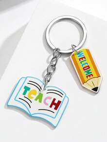 1 件返校元素钥匙扣，教师节礼物，适合送给老师、学生、同学，是完美的返校礼物 - 鑰匙扣 - 查看 6