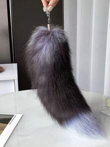 1pc Animal Party Plush Tail Keychain, Cosplay Tail For All Seasons School Cartoon Car Accessories Cute Goth Y2k - Multicolor - View 23