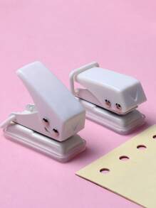 1 pezzo Mini Perforatore monoforo, può perforare 10 fogli alla volta, risparmia fatica per rilegatura documenti, adatto per uso domestico, studenti, ufficio, album fotografici, scrapbook, segnalibri, archiviazione lettere, design carino minimalista, ottimo regalo per il ritorno a scuola, perforatore pratico, forniture scolastiche
