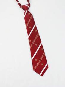 1 Peça Gravata Retrátil de Sarja da Moda, Gravata de Uniforme Escolar de Estudante, Laço, Adequada para Participar da Cerimônia de Abertura, Etc., e Adequada para Combinação Geral Diária.