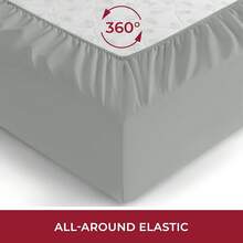Mellanni King Fitted Sheet - Iconic Bedding Sheets With Up To 16 Inch Deep Pocket - Soft & Cooling - Fade & Stain Resistant - 1 PC (King, Light Blue) - 1284 溫泉薄荷 - 查看 4