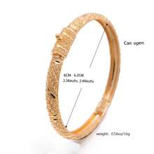 1pc Women's Fashion Open Bangle Bracelet, Luxury Middle Eastern Stylish Jewelry, European & American Beautiful Bride Accessories