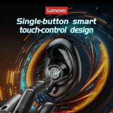 Lenovo 联想 GM2 Pro 5.3 耳机蓝牙无线耳塞低延迟带麦克风耳机高清通话双模游戏耳机中文包装 - 黑色 - 查看 3