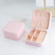 1pc Personalized Beautiful Girl Jewelry Box, Customized Name Jewelry Storage Box For Rings, Earrings, Bracelets, Necklaces, Portable Jewelry Box, Gift For Girl, Friend, Back To School Birthday - Multicolor - View 10