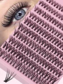 DIY Fake Eyelashes,10 Rows False Eyelashes Natural False Lashes Natural Eyelash Extension Makeup For Daily Wear(8mm-16mm) Lash Clusters,Eye Lash Clusters,Individual Eyelashes,Lashes,Fake Lashes - D - View 1