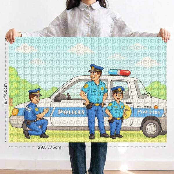 Puzzle de police de 301 à 500 pièces, apprentissage amusant des couleurs et des formes, cadeau d'anniversaire, apprentissage précoce coloré et stimulant pour le cerveau